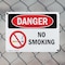 Signmission No Smoking Danger Sign, Plastic, 10in W x 7in L, 2PK OS-2PACK-DS-P-710-L-1469 - alternate 2